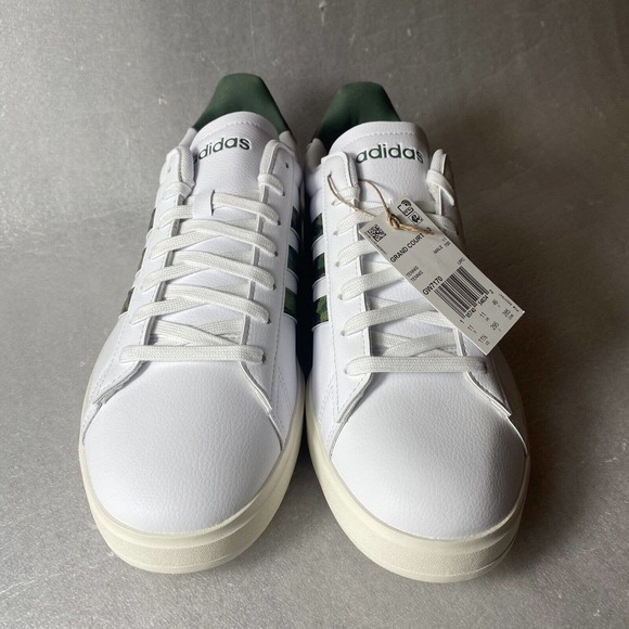 NIB adidas Grand Court 2.0 Men's 11.5 White Green Camo Casual Shoes GW7170 - Picture 3 of 9